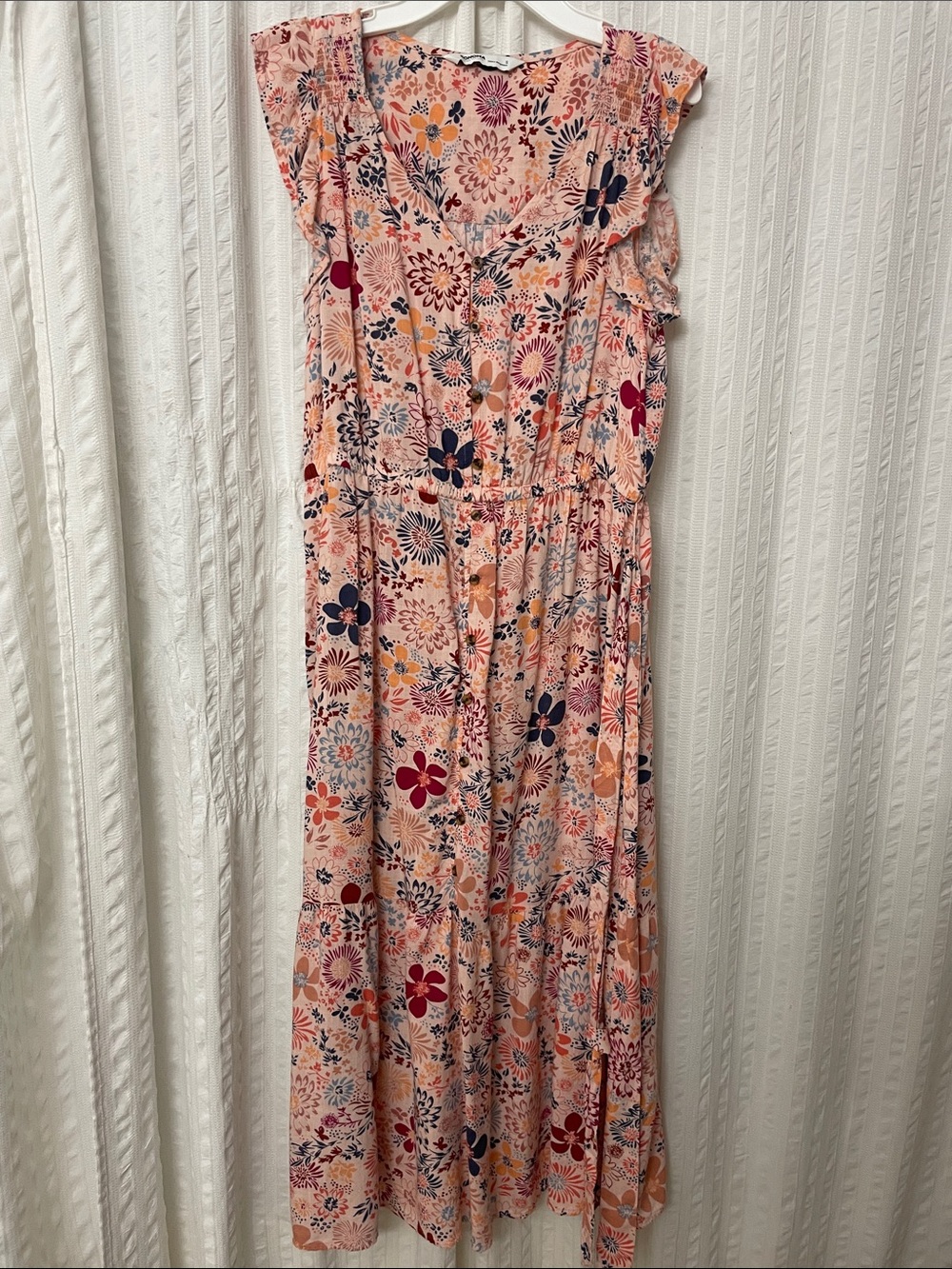 Sonoma Ruffle Sleeve Midi Dress